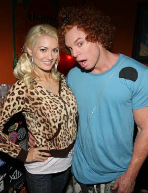 Holly Madison and Carrot Top at the Luxor.