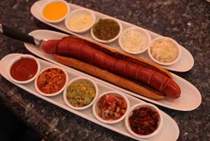 The Bachelorette - a 15-inch hot dog served with assorted condiments - adds a bit of Vegas to a menu taken almost entirely from the original New York location of Serendipity 3.