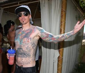 Carey Hart pictured at REHAB opening day 2009 at The Hard Rock Hotel & Casino.