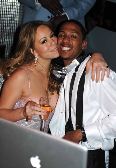 Mariah Carey and Nick Cannon at Moon in the Palms.