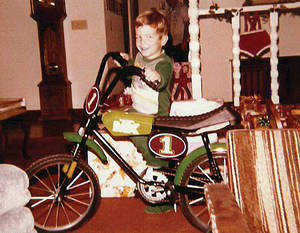 TJ Lavin getting a feel for the sport at 3 years old in 1979.