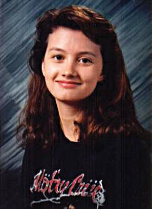 Born Hollin Sue Cullen, Madison is pictured in her seventh-grade school portrait.