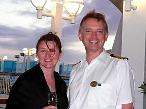 Sara with Capt. Tony Draper.