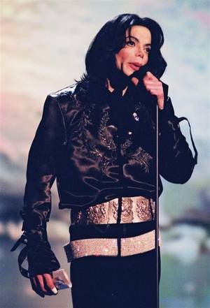 Michael Jackson at the Radio Music Awards at the then Aladdin Theatre for the Performing Arts in the Aladdin on Oct. 27, 2003.