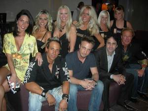 George Maloof, seated second from right, and the cast of <em>Sunset Tan</em>.