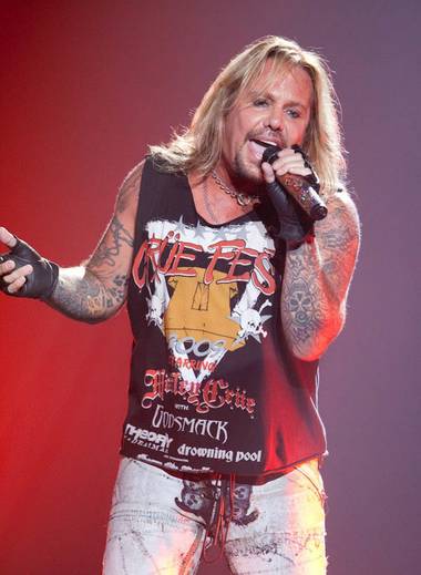 Motley Crue frontman Vince Neil at The Joint in the Hard Rock Hotel.