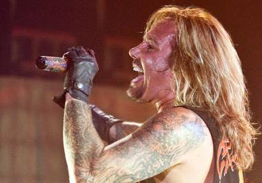Motley Crue frontman Vince Neil at The Joint in the Hard Rock Hotel.