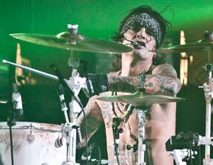Motley Crue's Tommy Lee at The Joint in the Hard Rock Hotel.