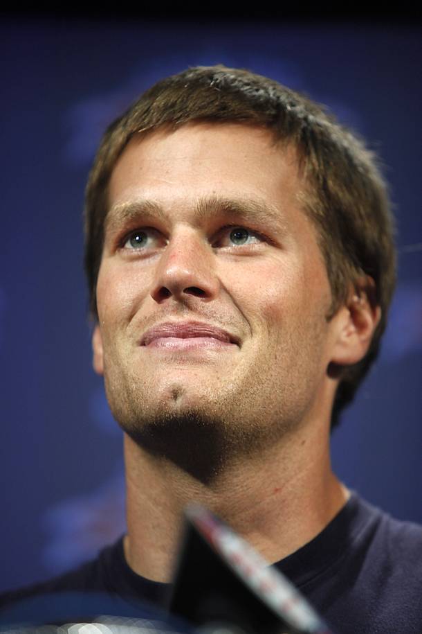 Tom Brady and the chin that launched a thousand first downs. 