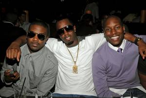 Singer Ray J, Sean 'P. Diddy' Combs and actor Tyrese Gibson attend the TAO and LAVO anniversary weekend held at TAO in the Venetian Resort Hotel Casino on October 3, 2009 in Las Vegas, Nevada. 
