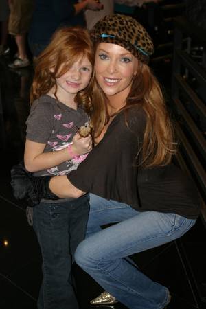 Angelica Bridges of <em>Fantasy</em> with her daughter Valentina. 