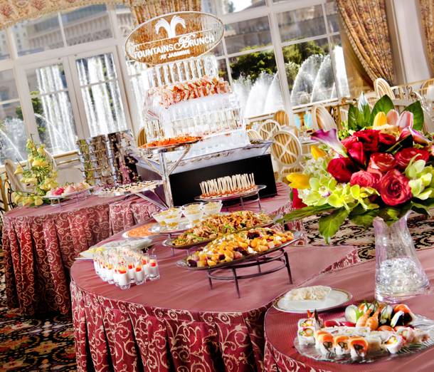 Even the Bellagio's stunning fountains may not be able to draw your attention from this sumptuous spread. 