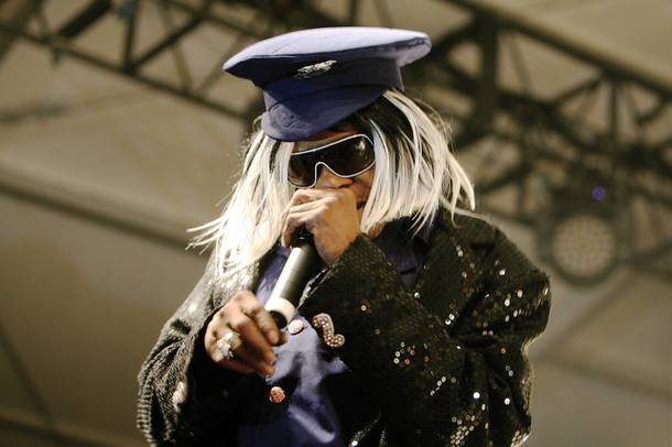 Sly Stone performs at Coachella 2010.