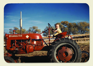 Garre Mathis on his family tractor ins 1948