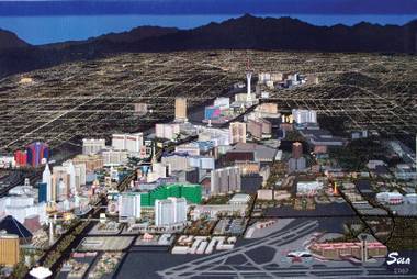 Las Vegas Tapestry by the artist Sola.