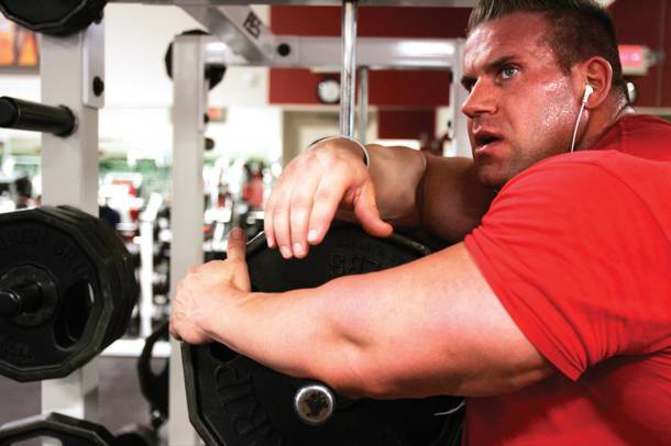 Las Vegas bodybuilder and Mr. Olympia Jay Cutler works out at Las Vegas Athletic Club.