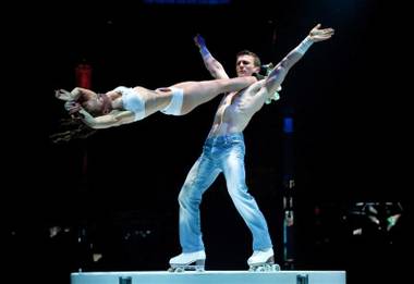 This production is derived from century-old circus acts infused with a large measure of quirky raunch and staged in a tightly seated, in-the-round Spiegeltent.