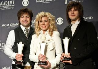 The Band Perry backstage at the 46th Academy of Country Music Awards at MGM Grand Garden Arena on April 3, 2011.