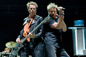 John Taylor and Simon Le Bon of Duran Duran at Coachella 2011.