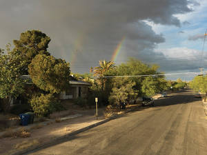Double rainbow, Tucson, Az.
