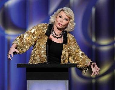 Joan Rivers and her coat of many metals