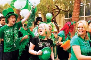 Feeling lucky? Grab a shamrock and head to any of the numerous bashes happening around town.
