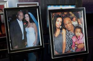 Family photos at Tyson's home, including one with wife Kiki and daughter Exodus, who died in 2009 in an accident at the family's Phoenix home.