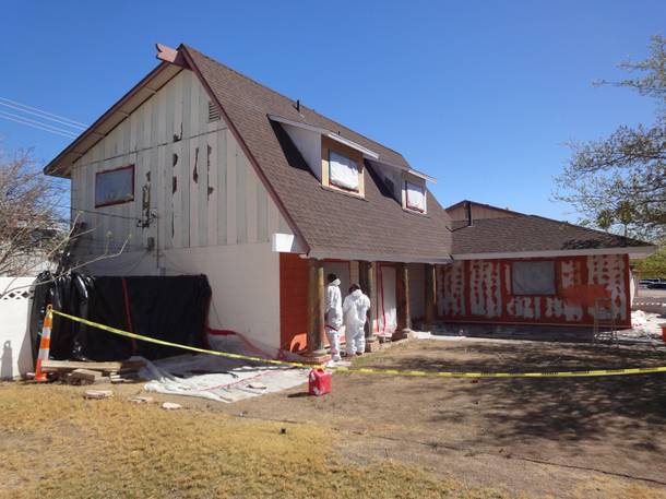 A home on Palma Vista Avenue being rehabilitated as part of the Neighborhood Stabilization Program.