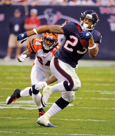 Houston running back Arian Foster is the Caesars sports books favorite to lead the NFL in rushing yards this season.
