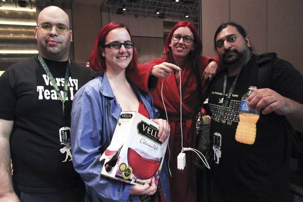 This year's DEFCON scavenger hunt was a huge hit -- even if contestants had to drink that strange orange liquid seen at right.