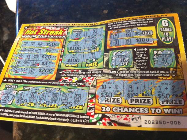 There's endless fun to be found with California's crazy new Instant Win Lotto ticket.