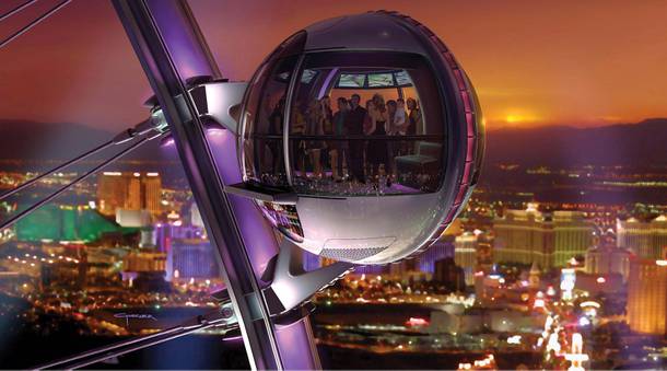The High Roller observation wheel will feature spherical cabins.