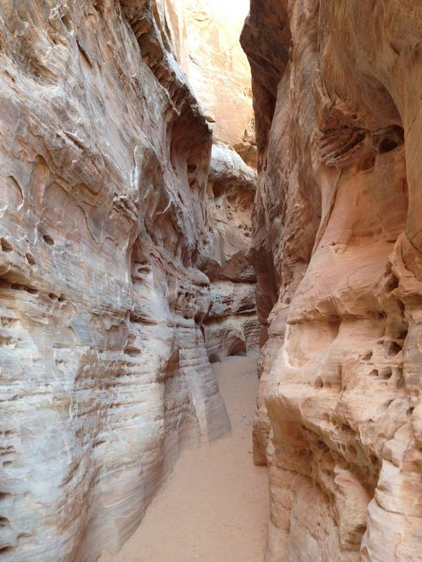 The slot canyon on the White Domes trail. I kept expecting to see Indiana Jones.  