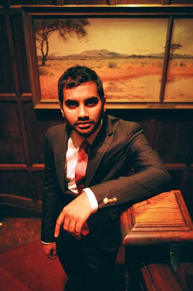Aziz Ansari stands up at the Mirage this weekend.