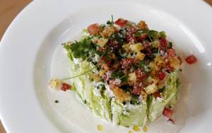 This ain't your daddy's Caesar salad. There's a lot of goat cheese.