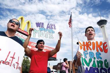 A fast-food wages protest group stunned the breakfast crowd at a local McDonald's last week.