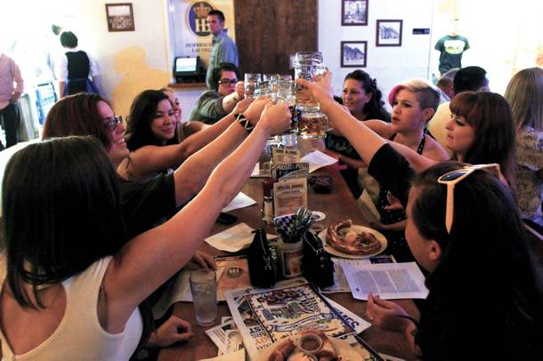 Angel toast: Clinking to craft beer.