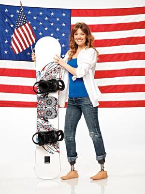 Battling back: Snowboarder Amy Purdy will represent the U.S. in the Sochi Paralympics.