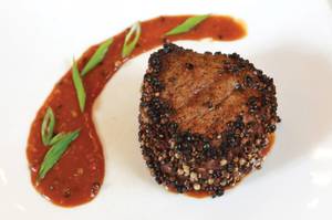 Try a peppercorn-crusted filet at Sunset Station's Sonoma Cellar steakhouse.