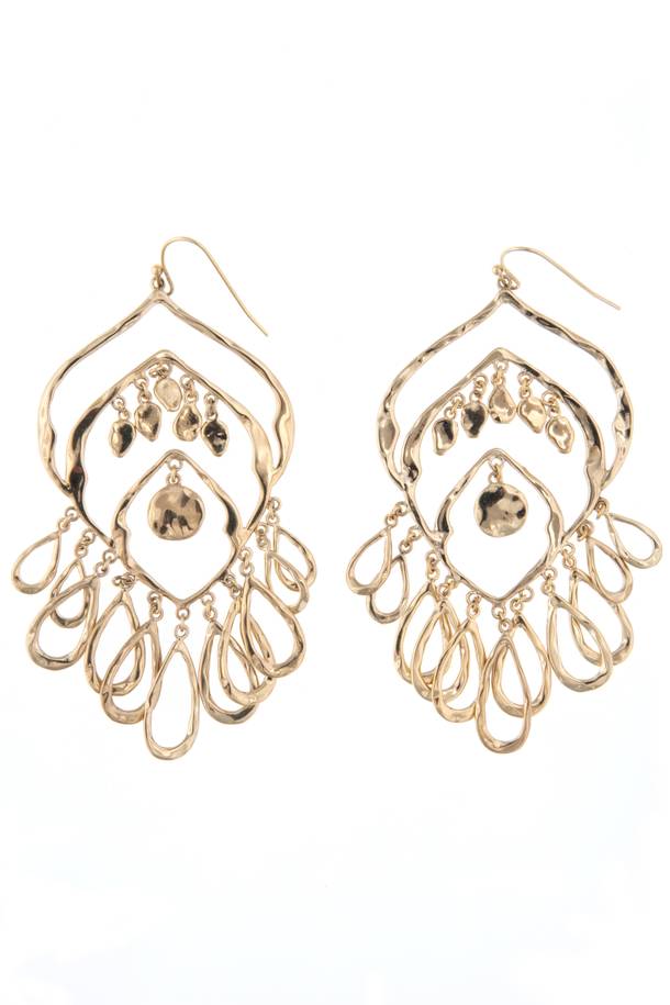 Lee Angel gold chandelier earrings