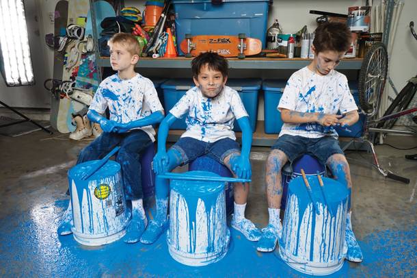 This week Las Vegas Magazine features a photo spread of Boys & Girls Club kids channeling the Strip's top headliners. Pictured here are three B&GC kids playing the parts of the Blue Man Group.