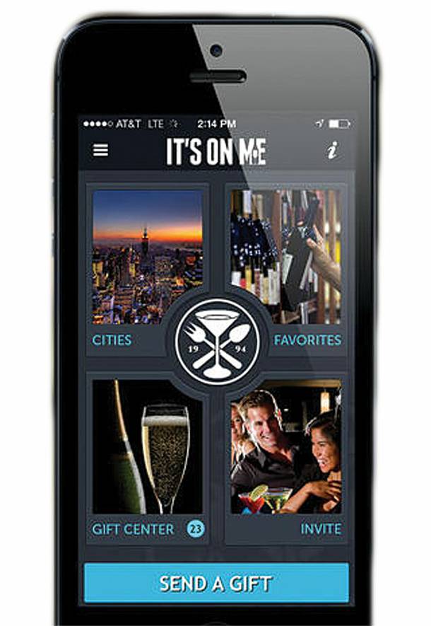 The ItsOnMe mobile gifting app.