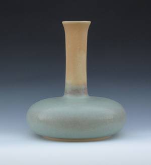Arnold makes his ceramics from scratch, including building his own casts and molds and mixing his own clay and glazes.