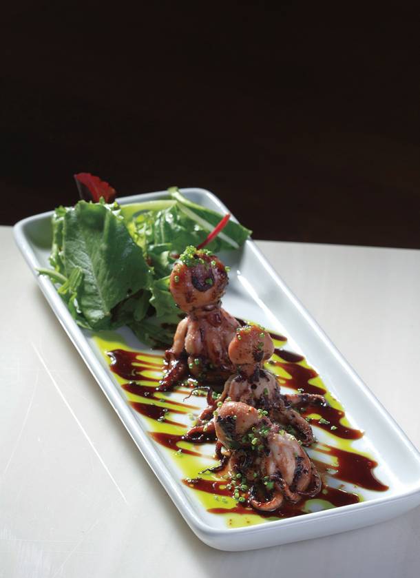 A slightly menacing dish of grilled octopus.