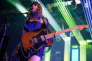 Jenny Lewis performs with the Postal Service at the Cosmopolitan in April 2013.