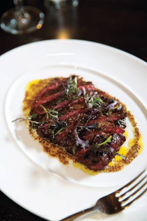 This flatiron is just one of many steak options at Bazaar Meat.