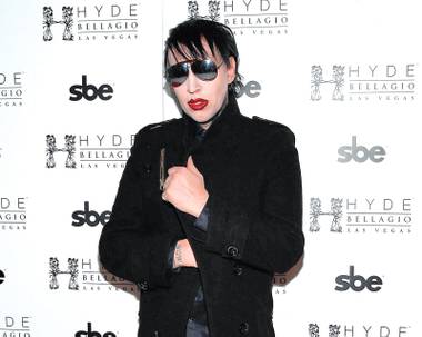 Pale emperor: Wonder how much lip liner Marilyn Manson has gone through since the ’90s …