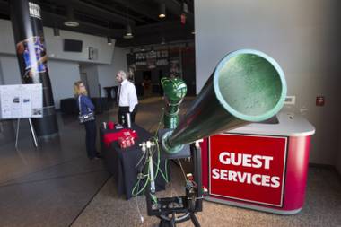 The Precision T-Shirt Cannon was one project on display at UNLV Engineering’s annual Senior Design Competition.