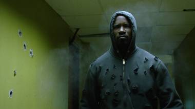 Mike Colter plays a street-level brawler who's fighting back gravity.