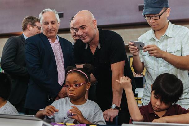 Agassi says his college-prep school will forever occupy a spot close to his heart. 